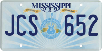 MS license plate JCS652