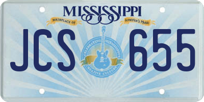 MS license plate JCS655