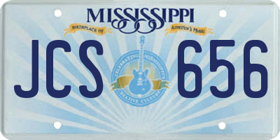 MS license plate JCS656