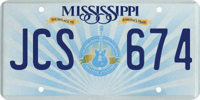MS license plate JCS674
