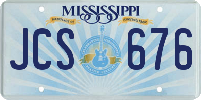 MS license plate JCS676