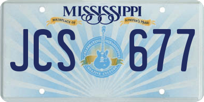 MS license plate JCS677