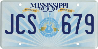 MS license plate JCS679