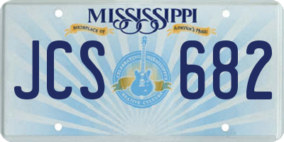 MS license plate JCS682