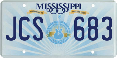 MS license plate JCS683