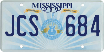 MS license plate JCS684