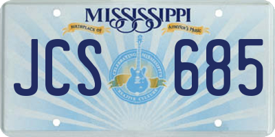 MS license plate JCS685