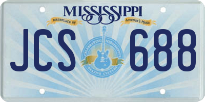 MS license plate JCS688