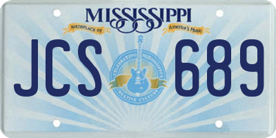 MS license plate JCS689