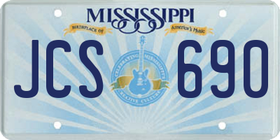 MS license plate JCS690