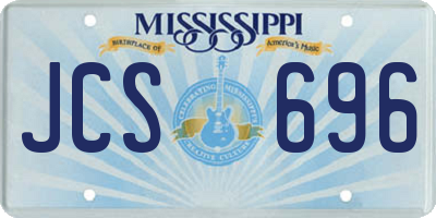 MS license plate JCS696
