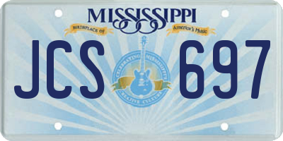 MS license plate JCS697