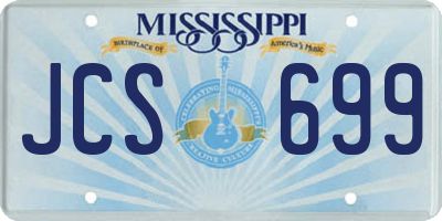 MS license plate JCS699