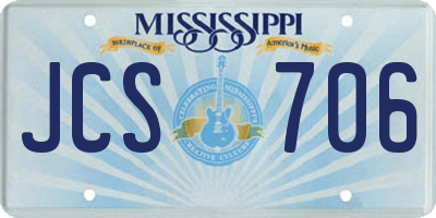 MS license plate JCS706
