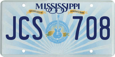 MS license plate JCS708