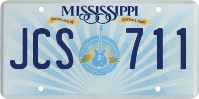 MS license plate JCS711