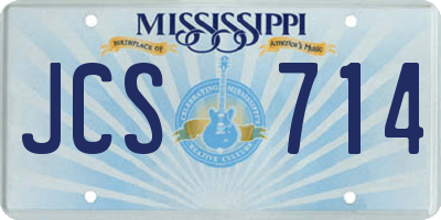 MS license plate JCS714