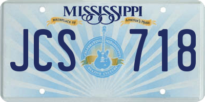 MS license plate JCS718