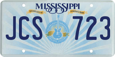 MS license plate JCS723
