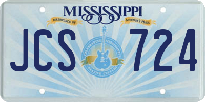 MS license plate JCS724