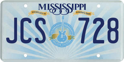 MS license plate JCS728