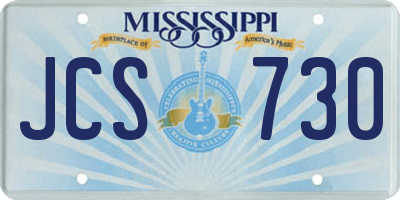 MS license plate JCS730