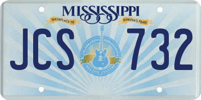 MS license plate JCS732