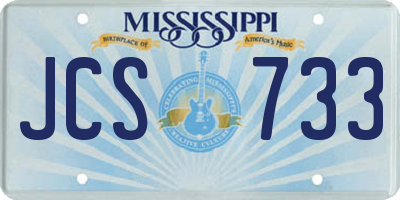 MS license plate JCS733