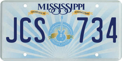 MS license plate JCS734