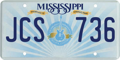 MS license plate JCS736