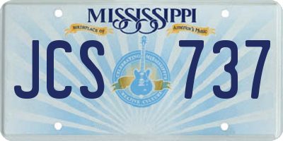 MS license plate JCS737