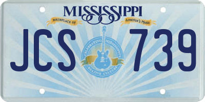 MS license plate JCS739