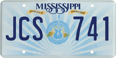 MS license plate JCS741