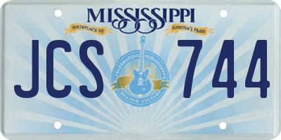 MS license plate JCS744