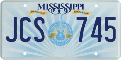 MS license plate JCS745