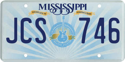 MS license plate JCS746