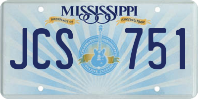 MS license plate JCS751