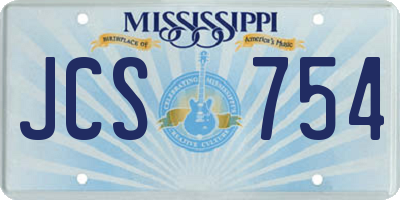 MS license plate JCS754