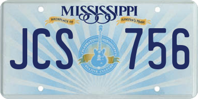 MS license plate JCS756