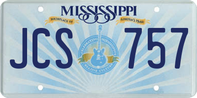 MS license plate JCS757