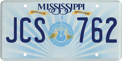 MS license plate JCS762