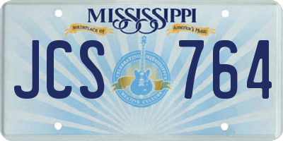MS license plate JCS764