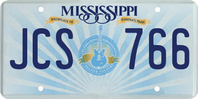 MS license plate JCS766