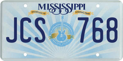 MS license plate JCS768