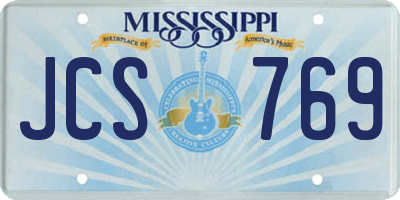 MS license plate JCS769