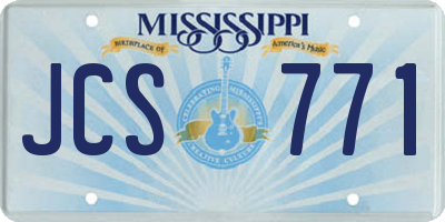 MS license plate JCS771