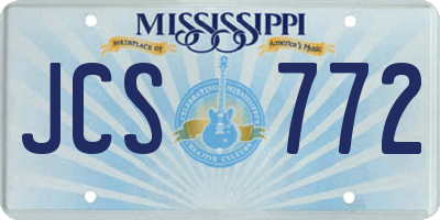 MS license plate JCS772