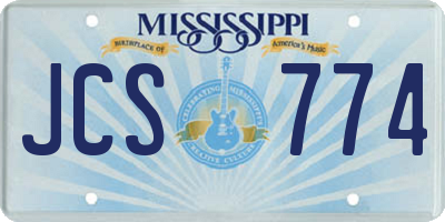 MS license plate JCS774