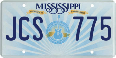 MS license plate JCS775