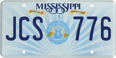MS license plate JCS776